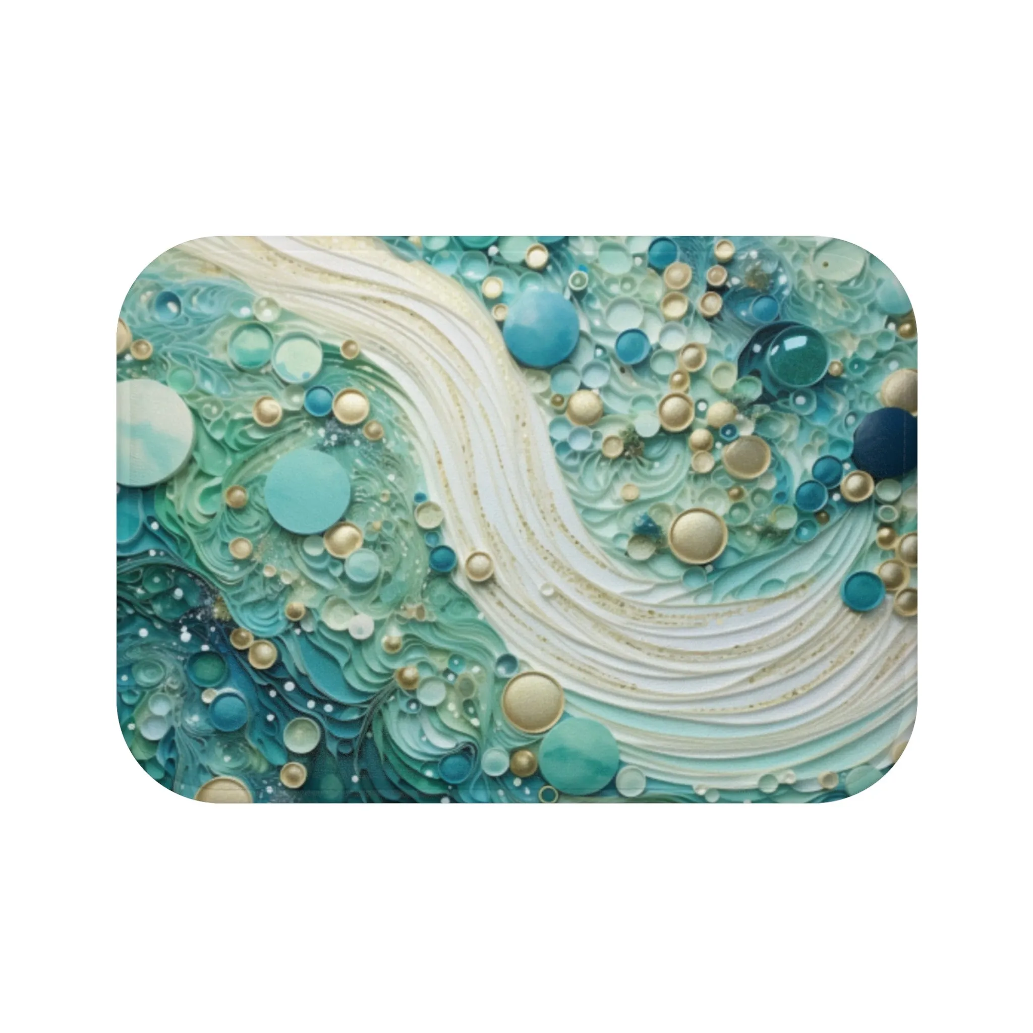 Seafoam Bubbles Memory Foam Bath Mat