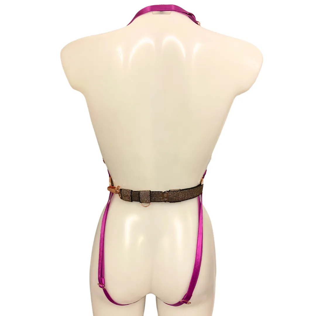 SEDUCTRESS Bodysuit, Hand DYED, Chain Details