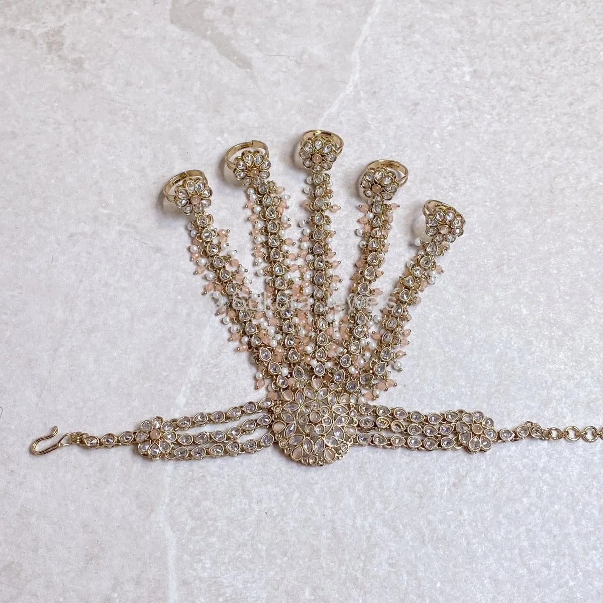 Seema Hand Harness - Light Peach