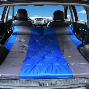 Self-Inflating Car Air Mattress, Portable SUV Automatic Air Bed, Outdoor Travel Camping Sleeping Mat Air Mattress with Pillow,Car Bed, Car Sleeping Pad, Blue
