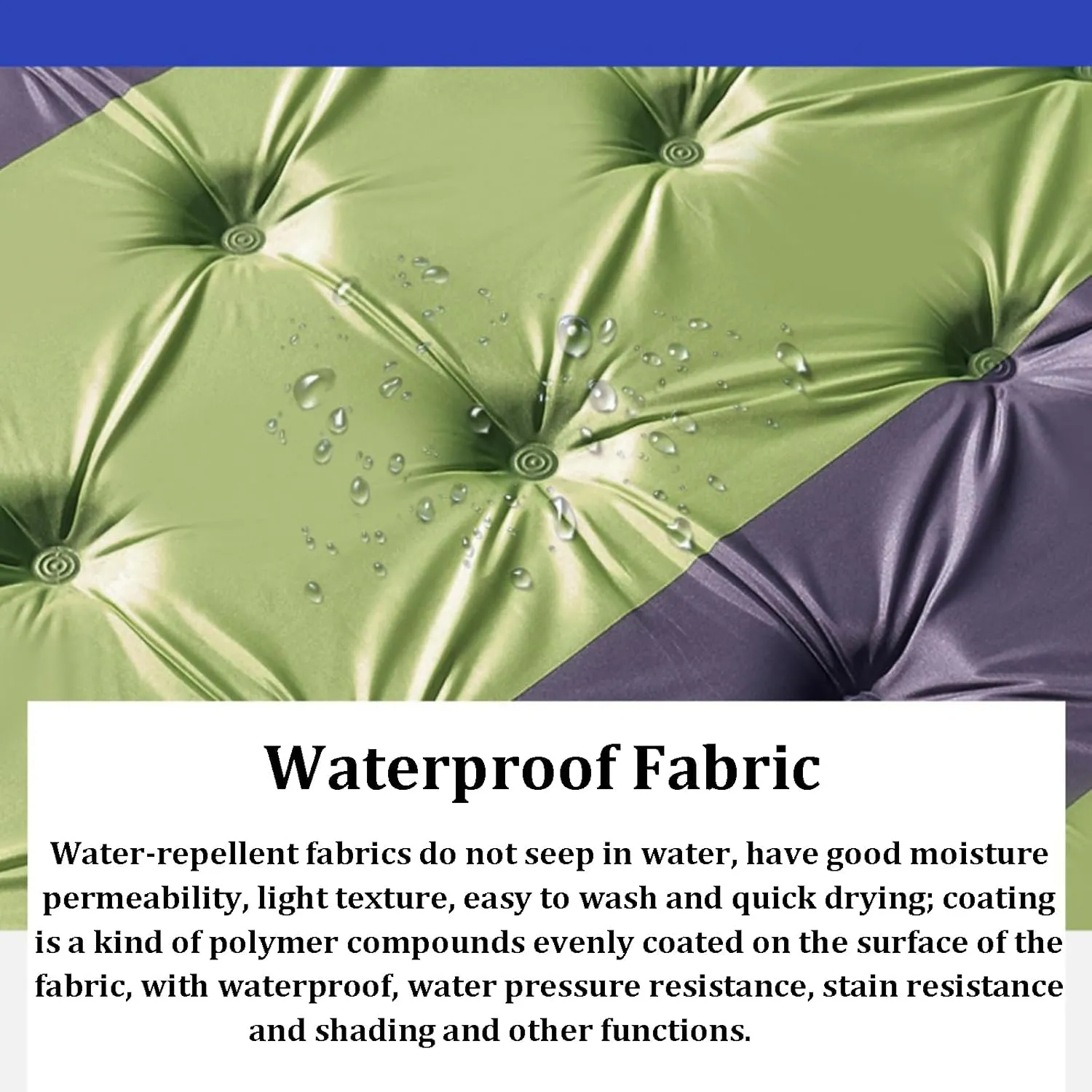 Self-Inflating Car Air Mattress, Portable SUV Automatic Air Bed, Outdoor Travel Camping Sleeping Mat Air Mattress with Pillow,Car Bed, Car Sleeping Pad, Blue