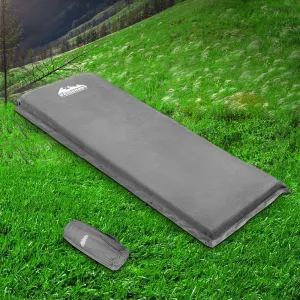 Self Inflating Mattress Camping Mat Air Bed Single Grey