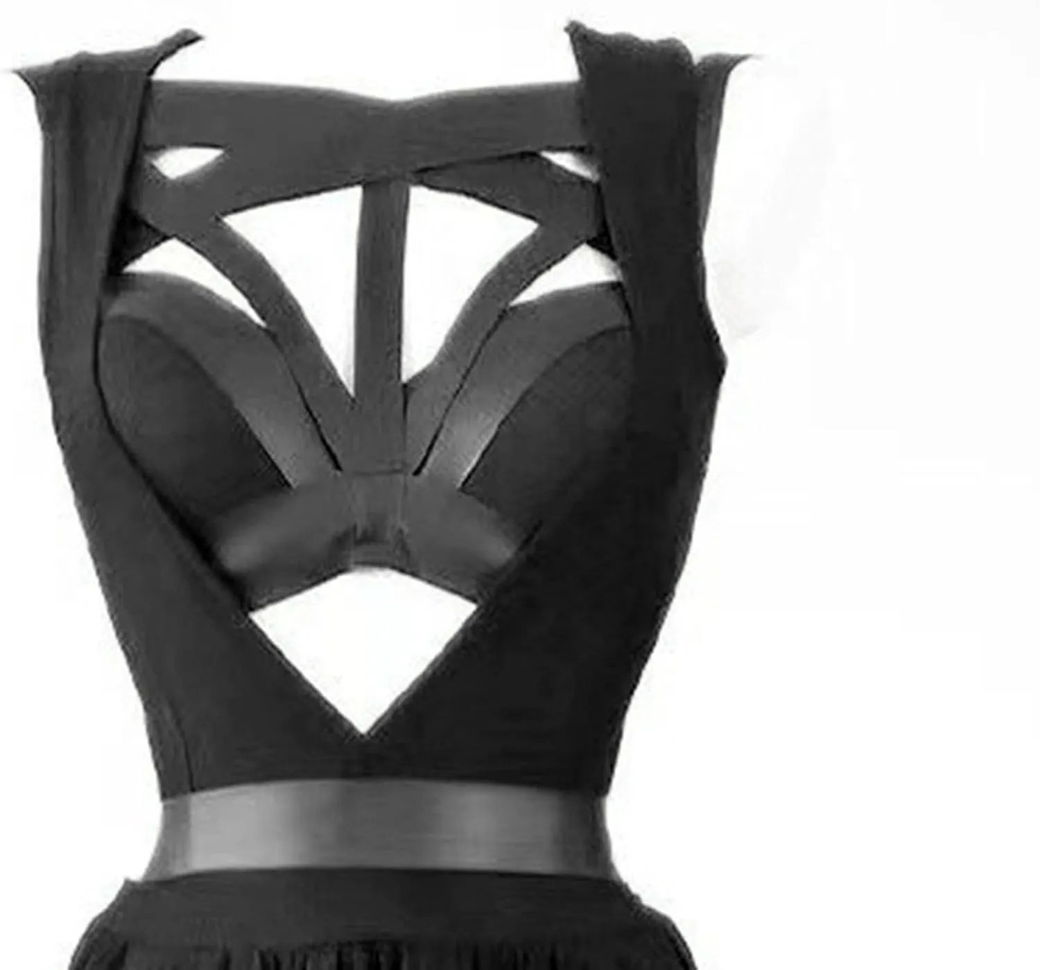 Sexy Lingerie Three Piece Dresses With Straps And Padded Skirts Strappy Harness Bodysuits Plus Size Nightclub Dress