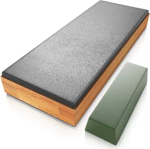 Sharp Pebble Premium Leather Strop for Knife Sharpening with Polishing Compound - Sharpening Strop for Knives, Straight Razor, Chisels - with eBook Guide