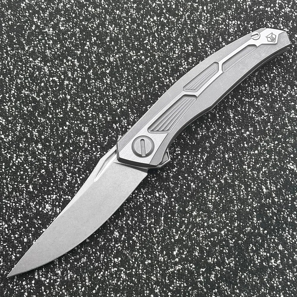 Shirogorov Quantum 2nd Titanium Handle Bearing Outdoor Folding Knife Camping Survival Sharp Tactical EDC Tool Knife (Quantum)