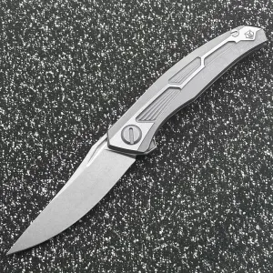 Shirogorov Quantum 2nd Titanium Handle Bearing Outdoor Folding Knife Camping Survival Sharp Tactical EDC Tool Knife (Quantum)