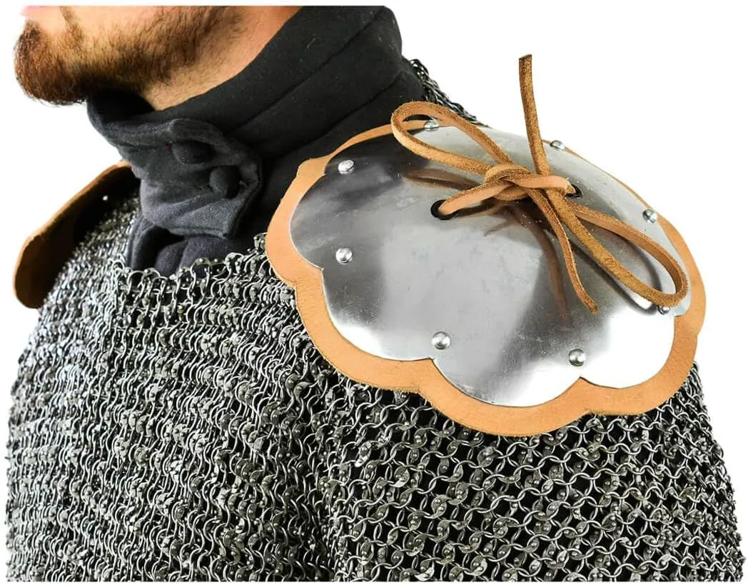 Shoulder Rondells - Mountable for Chainmail and Padded Armor Medieval Shoulder Plate Harness
