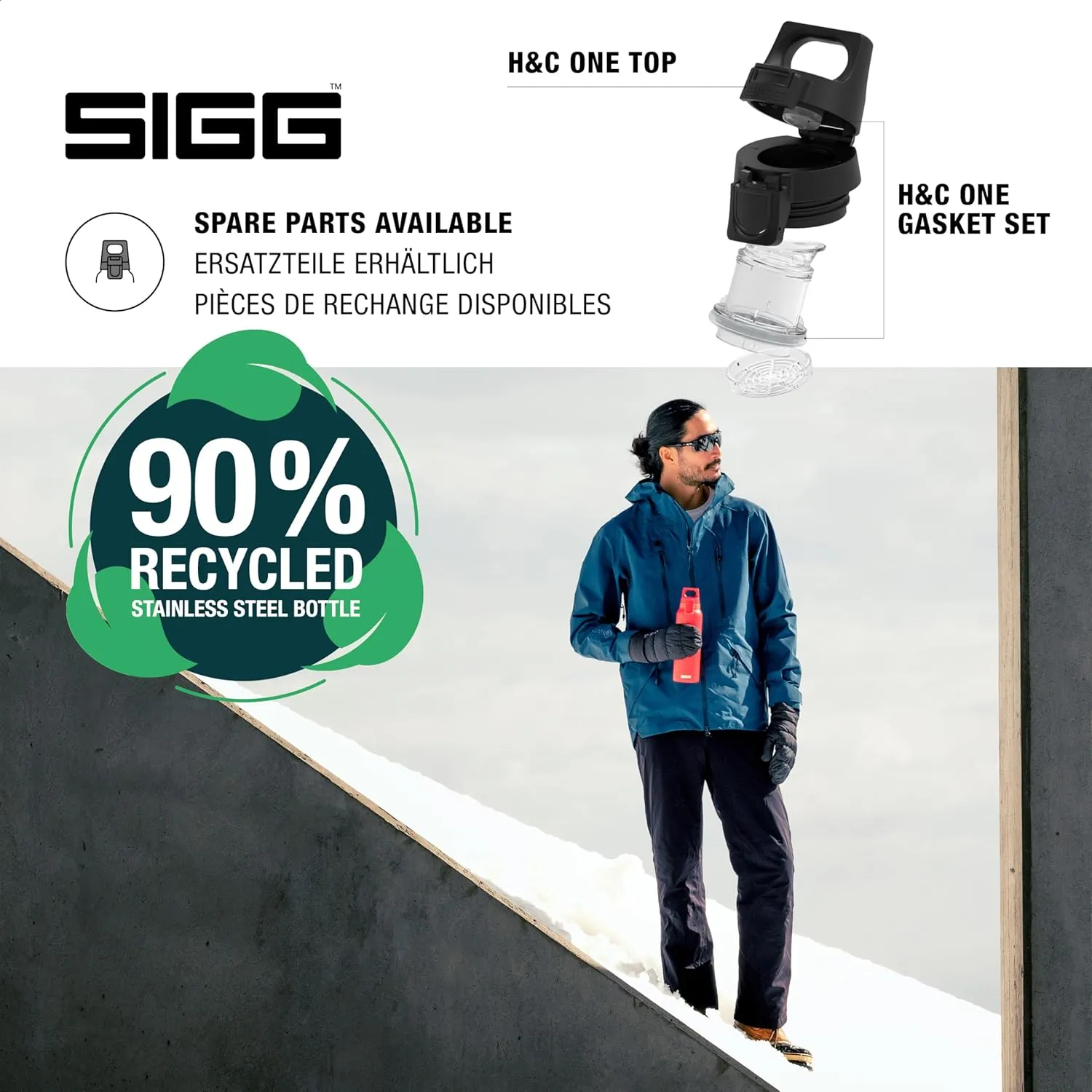 SIGG - Insulated Flask - Thermo Hot & Cold ONE Light - Fruit Filter- BPA-Free - Stainless Steel - 19 Oz