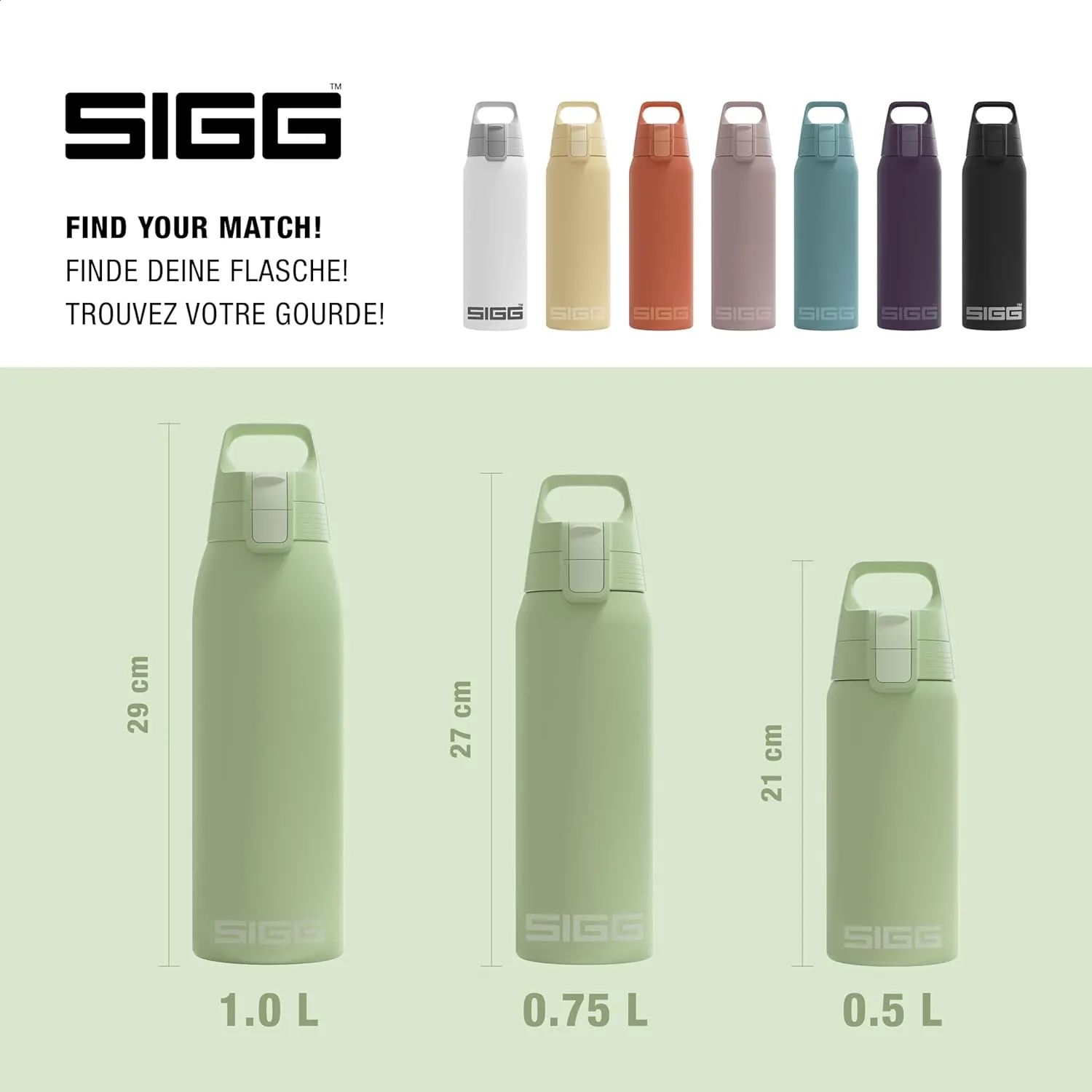 SIGG - Shield Therm- Stainless Steel Insulated Water Bottle - Carbonated Drinks, Leakproof, BPA Free, Recycled, 25, 34Oz