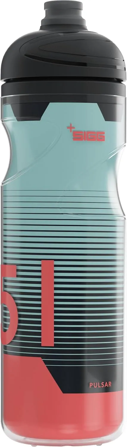 SIGG - Soft Bike Water Bottle - Pulsar Therm Frost - Insulated - Squeezable - Dishwasher Safe - Lightweight - Leakproof - BPA Free - Sports Bottle with SureSnap® Valve - Pink - Aqua - 22 Oz