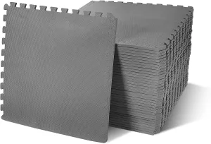 Signature Fitness Puzzle Exercise Mat with EVA Foam Interlocking Tiles