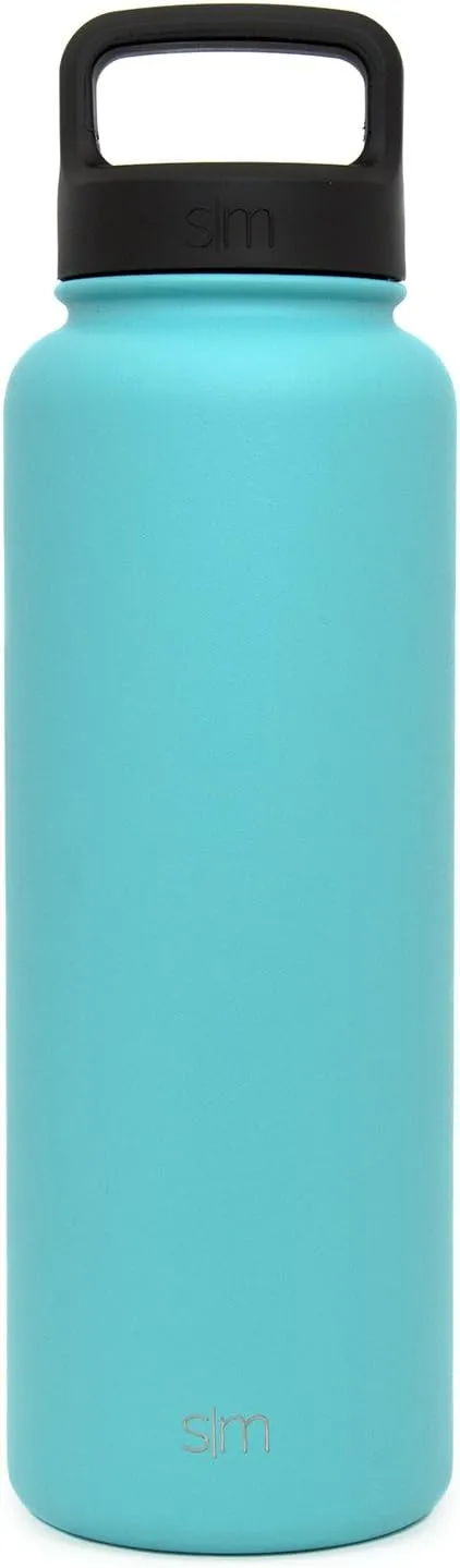 Simple Modern 40oz Water Bottle, Insulated Reusable Wide Mouth Stainless Steel Metal Flask with Handle Lid, Caribbean
