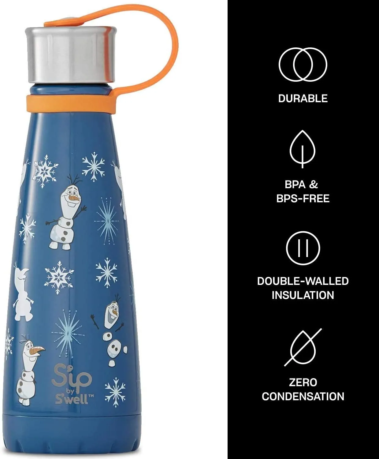 S'ip by S'well Stainless Steel Water Bottle - 10 Fl Oz - Trusty Sidekick - Double-Layered Vacuum-Insulated Containers Keeps Drinks Cold for 18 Hours and Hot for 8 - BPA-Free Travel Water Bottle