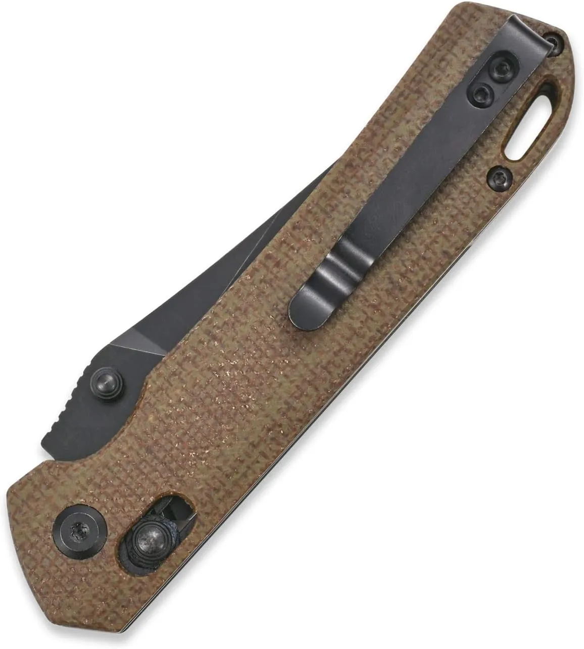 Sitivien ST124 Folding Pocket Knife, D2 Steel Micarta Handle,Ball Bearing Pivot, Axis lock with Pocket Clip for Camping,Outdoor EDC Knife Tool-Green