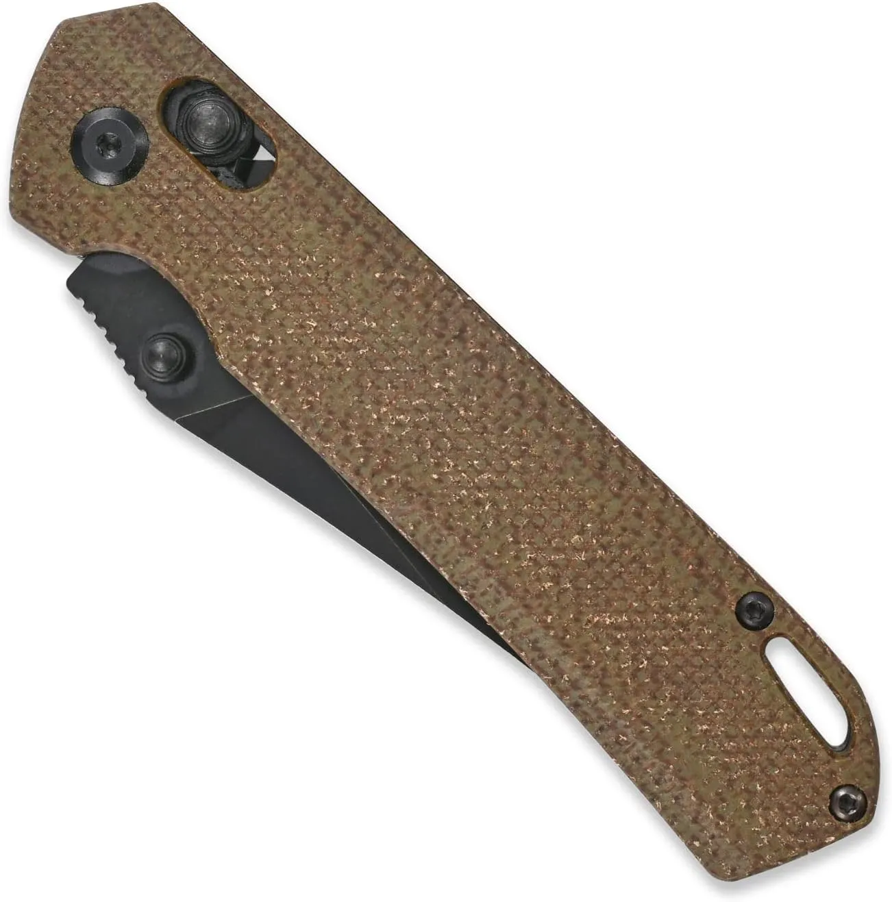 Sitivien ST124 Folding Pocket Knife, D2 Steel Micarta Handle,Ball Bearing Pivot, Axis lock with Pocket Clip for Camping,Outdoor EDC Knife Tool-Green