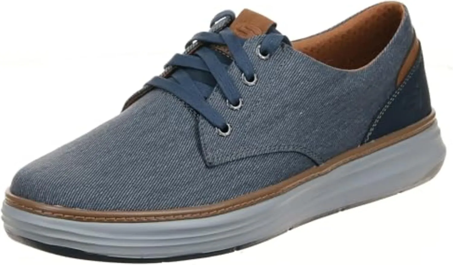 Skechers Ederson Men's Moreno Canvas Oxford Shoe, Blue, 15
