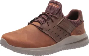 Skechers Men's Delson 3.0 Ezra Leather Bungee Lace Slip-On