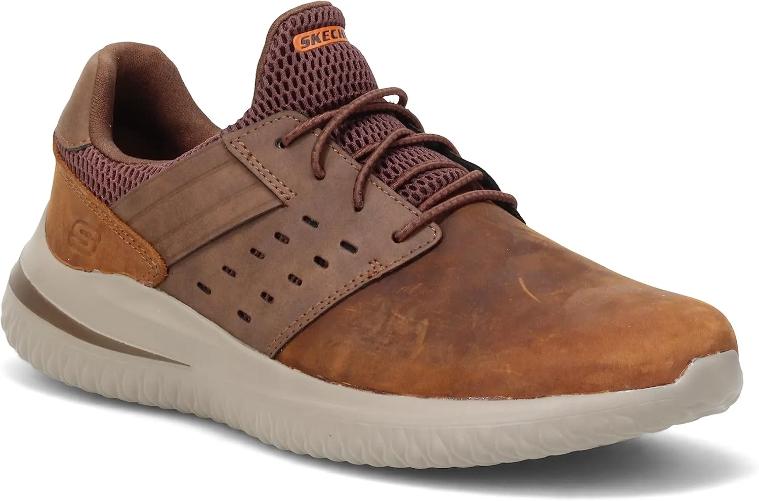 Skechers Men's Delson 3.0 Ezra Leather Bungee Lace Slip-On