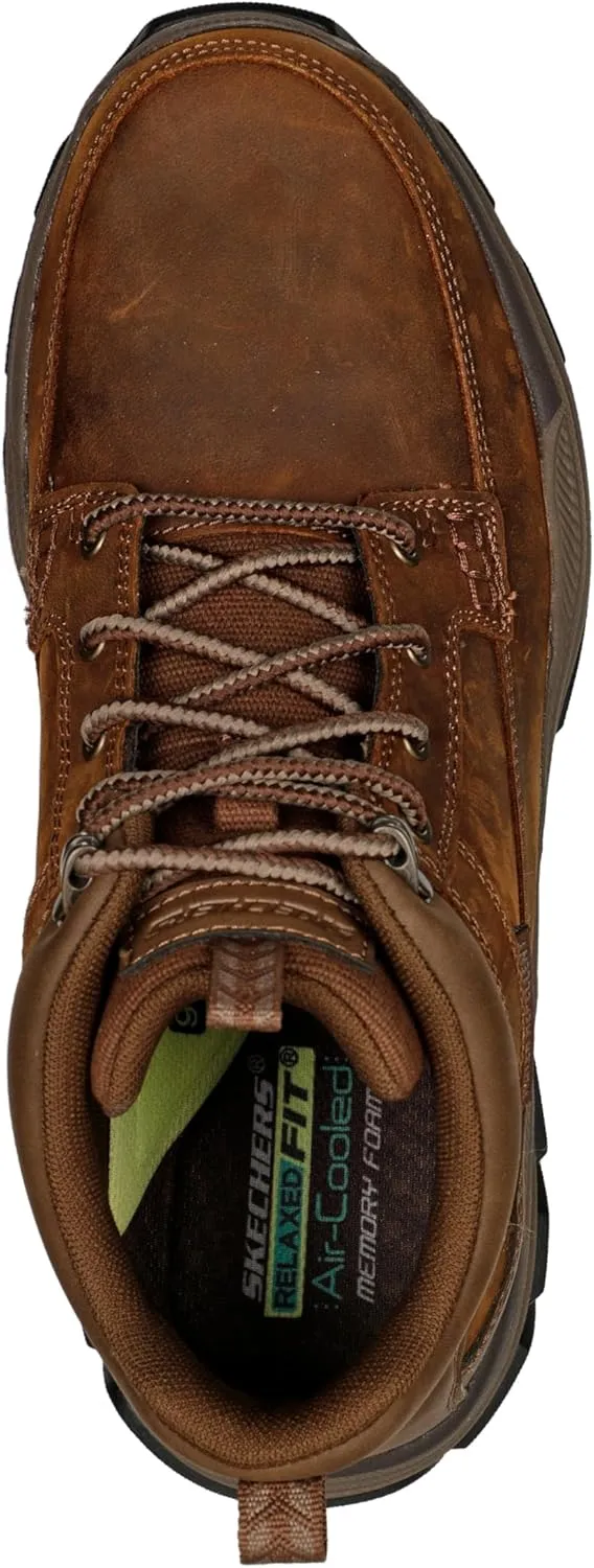 Skechers Men's Respected-Boswell 204454 Mid Top Leather Moc Toe Lace Up