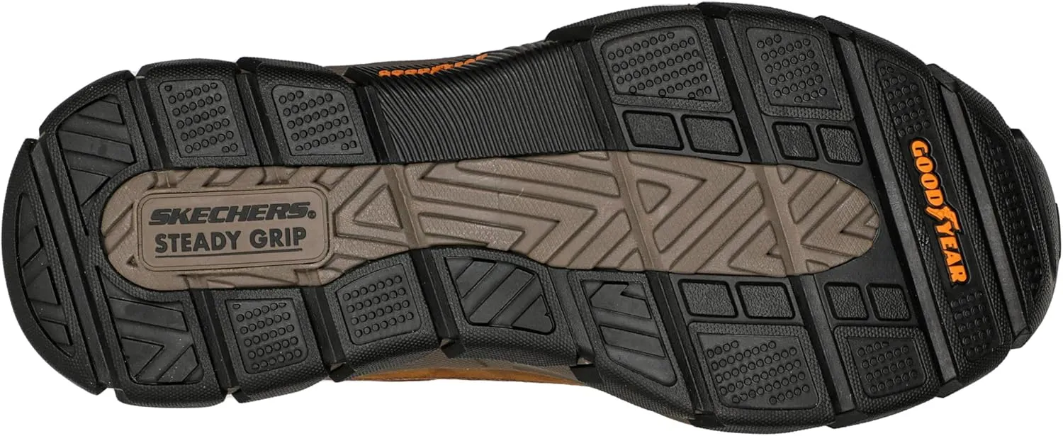Skechers USA Men's Respected-Boswell 204454 Mid Top Leather Moc Toe Lace Up