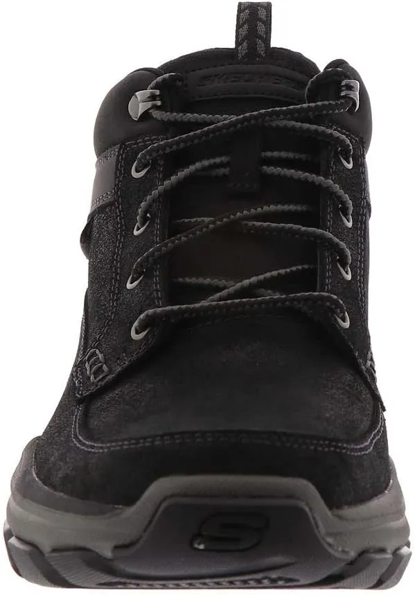 Skechers USA Men's Respected-Boswell 204454 Mid Top Leather Moc Toe Lace Up