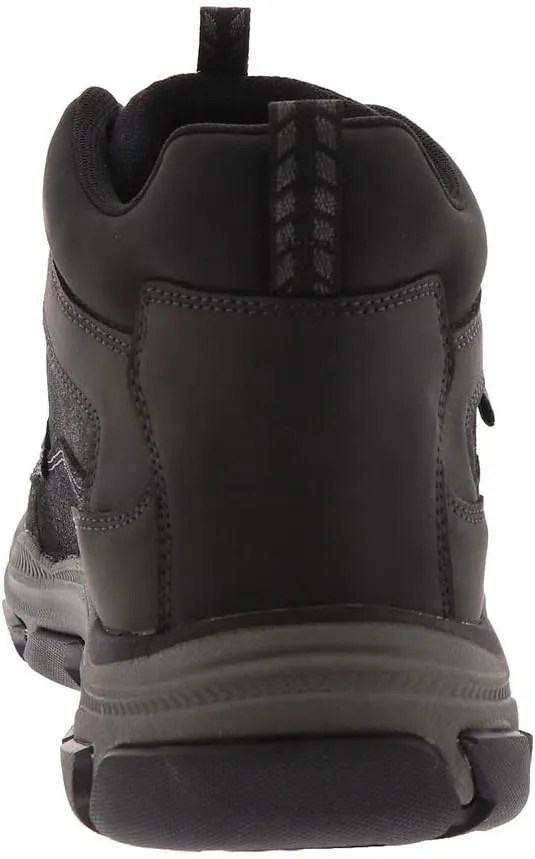 Skechers USA Men's Respected-Boswell 204454 Mid Top Leather Moc Toe Lace Up