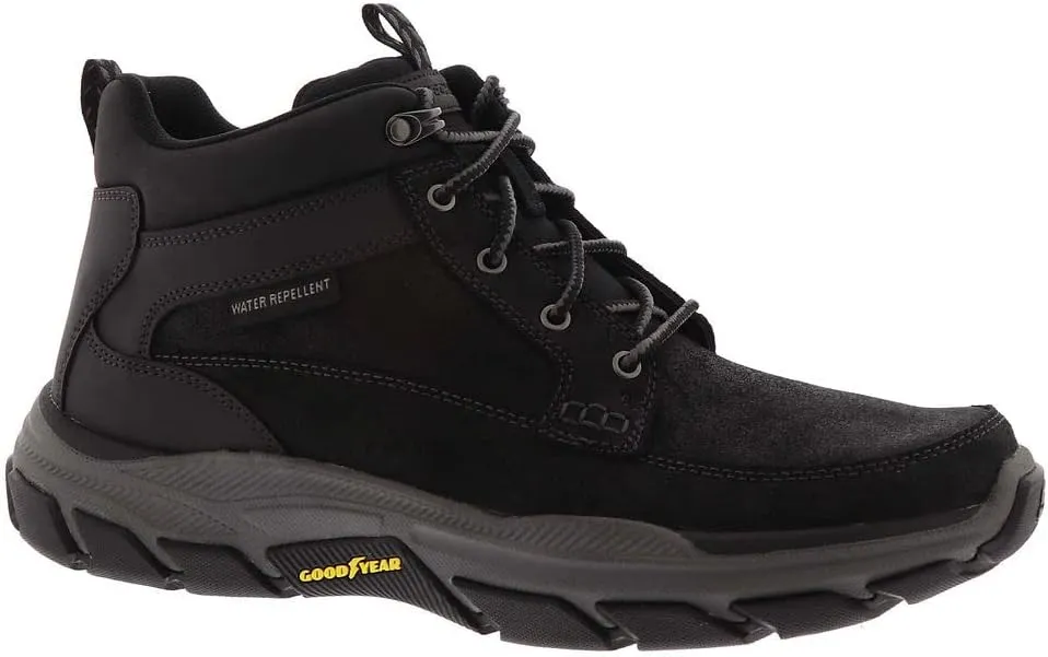 Skechers USA Men's Respected-Boswell 204454 Mid Top Leather Moc Toe Lace Up