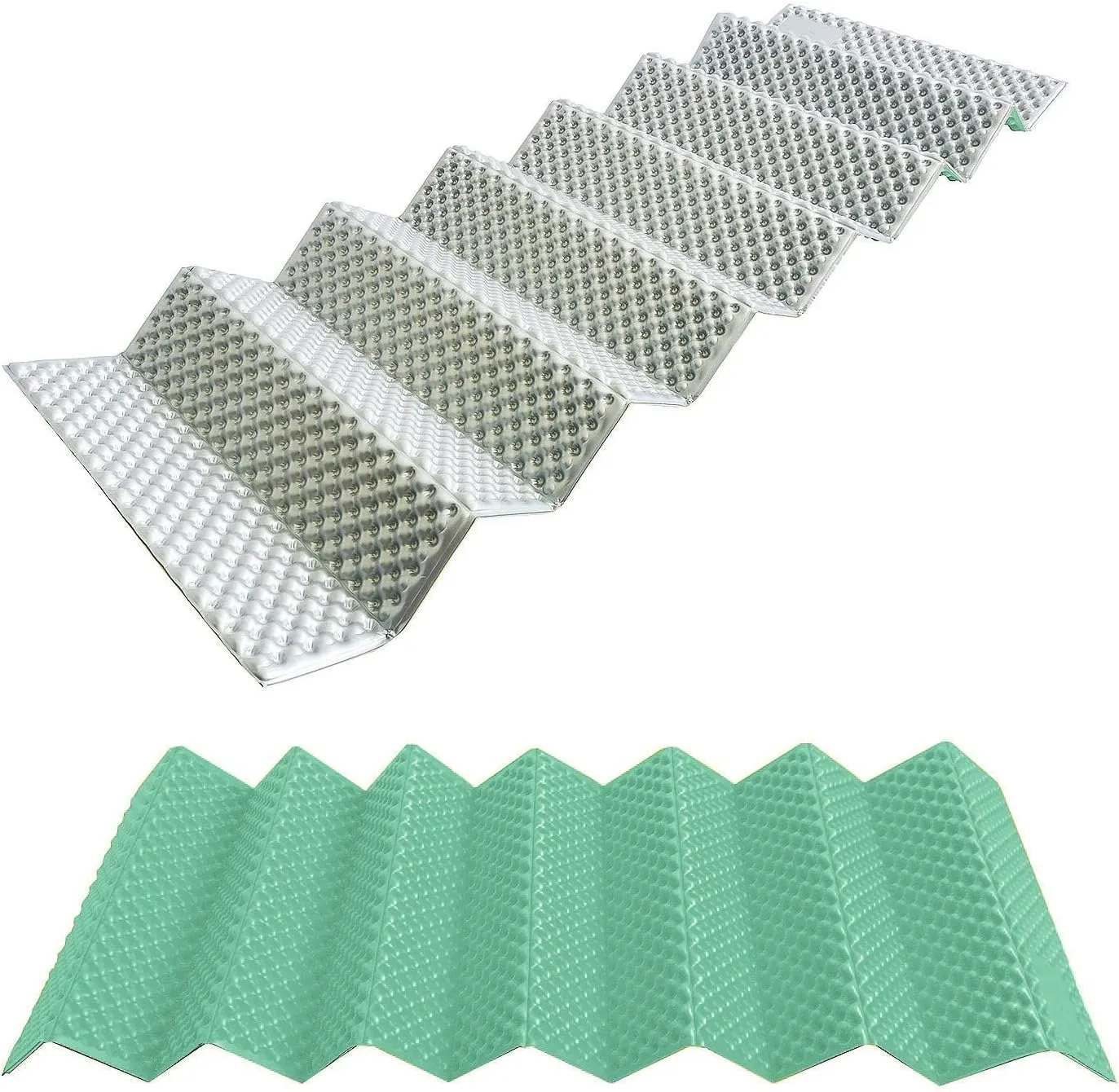 Sleeping Mat Outdoor Aluminum Film Ultralight Soft Moisture-Proof Mat Sleeping Pad Foldable Sleeping Bed for Camping Tent Mat (Green)