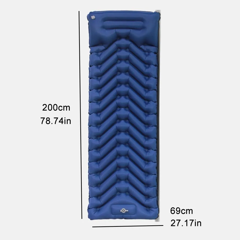 Sleeping Mat,camping Mattress Self-inflating,9 Cm Thick Camping Mat with Built-in Foot Pump, Pillow Inflatable Sleeping Mat for Backpacking, Camping and Hiking.(Orange)