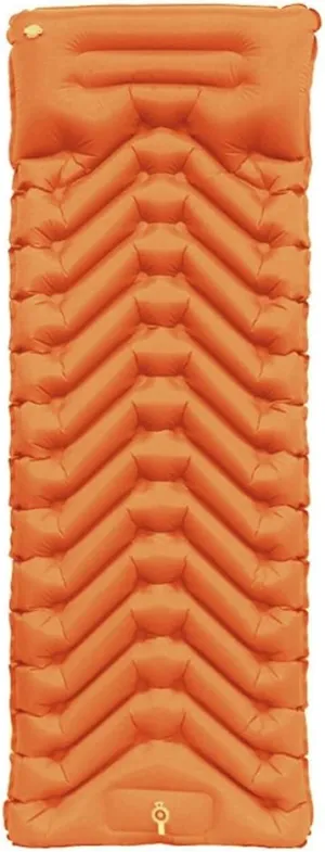 Sleeping Mat,camping Mattress Self-inflating,9 Cm Thick Camping Mat with Built-in Foot Pump, Pillow Inflatable Sleeping Mat for Backpacking, Camping and Hiking.(Orange)
