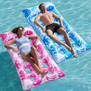 SLOOSH 2-Pack Inflatable Pool Floats Mat - XL Pool Floaties Adults Size with Headrest, Sun Tanning Raft Lake Beach Swimming Pool Party Toys Floating Lounge Above Water Keep Cool