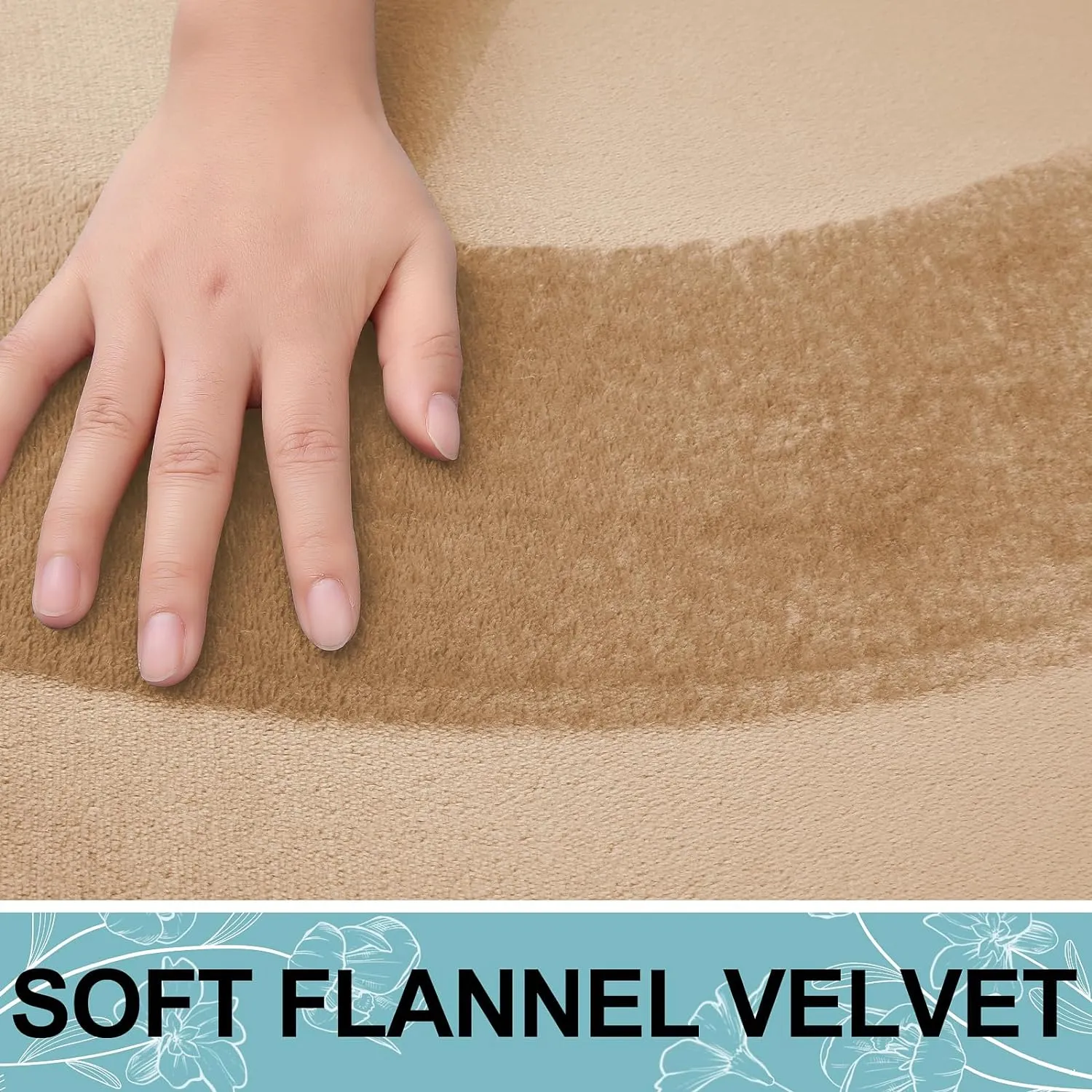 Smiry Memory Foam Bath Mat 24x16, Extra Soft and Absorbent Bathroom Mats, Non Slip Washable Carpet for Floor, Shower and Tub, Camel