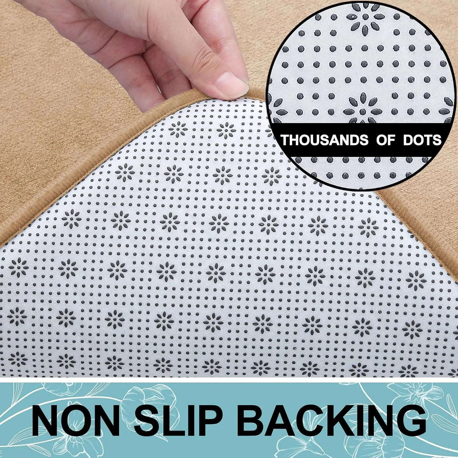 Smiry Memory Foam Bath Mat 30x20, Extra Soft and Absorbent Bathroom Mats, Non Slip Washable Carpet for Floor, Shower and Tub, Camel