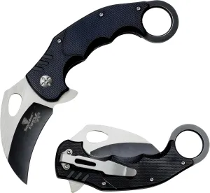 Snake Eye Tactical Extreme Heavy Duty Everyday Carry Ball Bearing Pivot Folding Liner Lock Pocket Knife Ideal for Recreational Work Hiking Camping (Black)