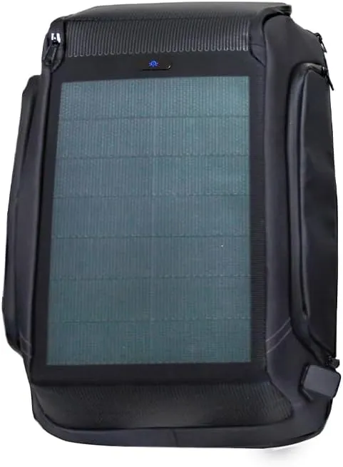 Solar Panel Backpack Bag with Integrated Solar Charger
