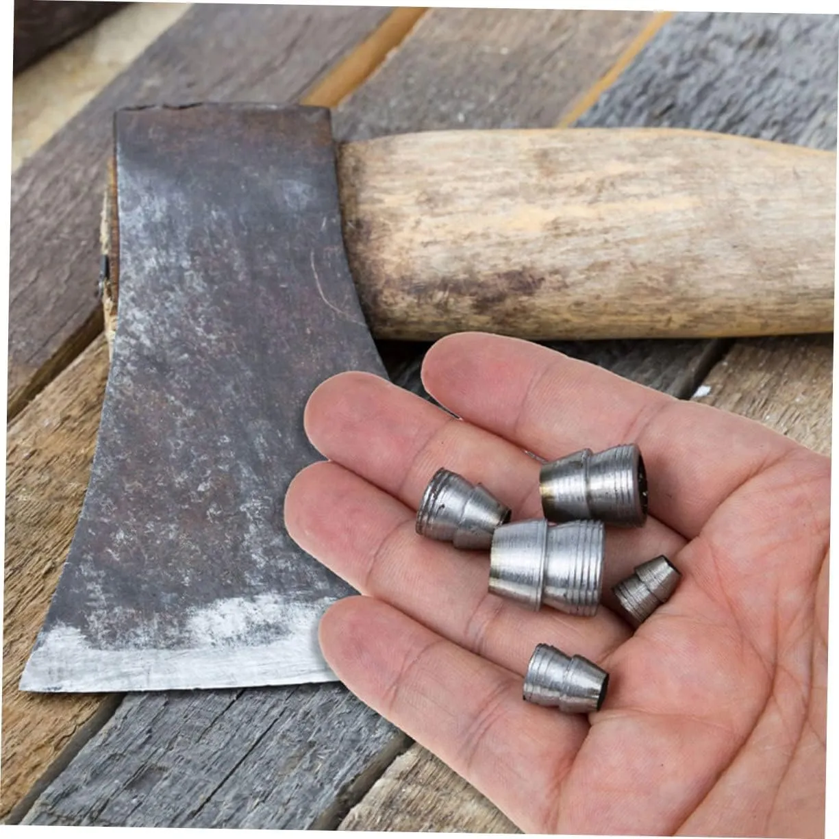 Sosoport 40pcs Iron Replacement for Hammer Handle Fixing Lightweight Taper for Axe Reinforcement and Compact for Easy Installation