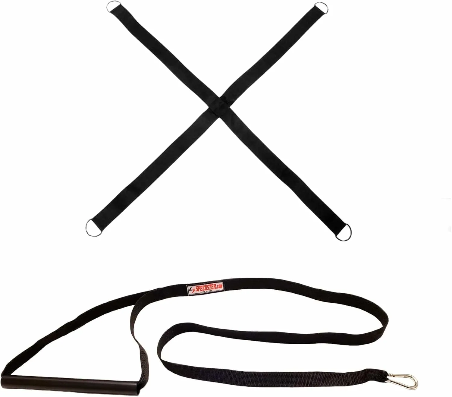 SPEEDSTER 6' Tough Tow Resistor- Heavy Duty Explosive Sprint Training Strap- for All Athletes- Includes Padded Harness- American Made