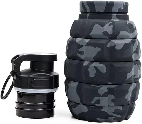 Spit Cup Spittoon for Chewing, Portable Reusable Spit Dipping Cup with Lid, Collapsible Spill Resistant Leak Proof Silicone Body Travel Spitter