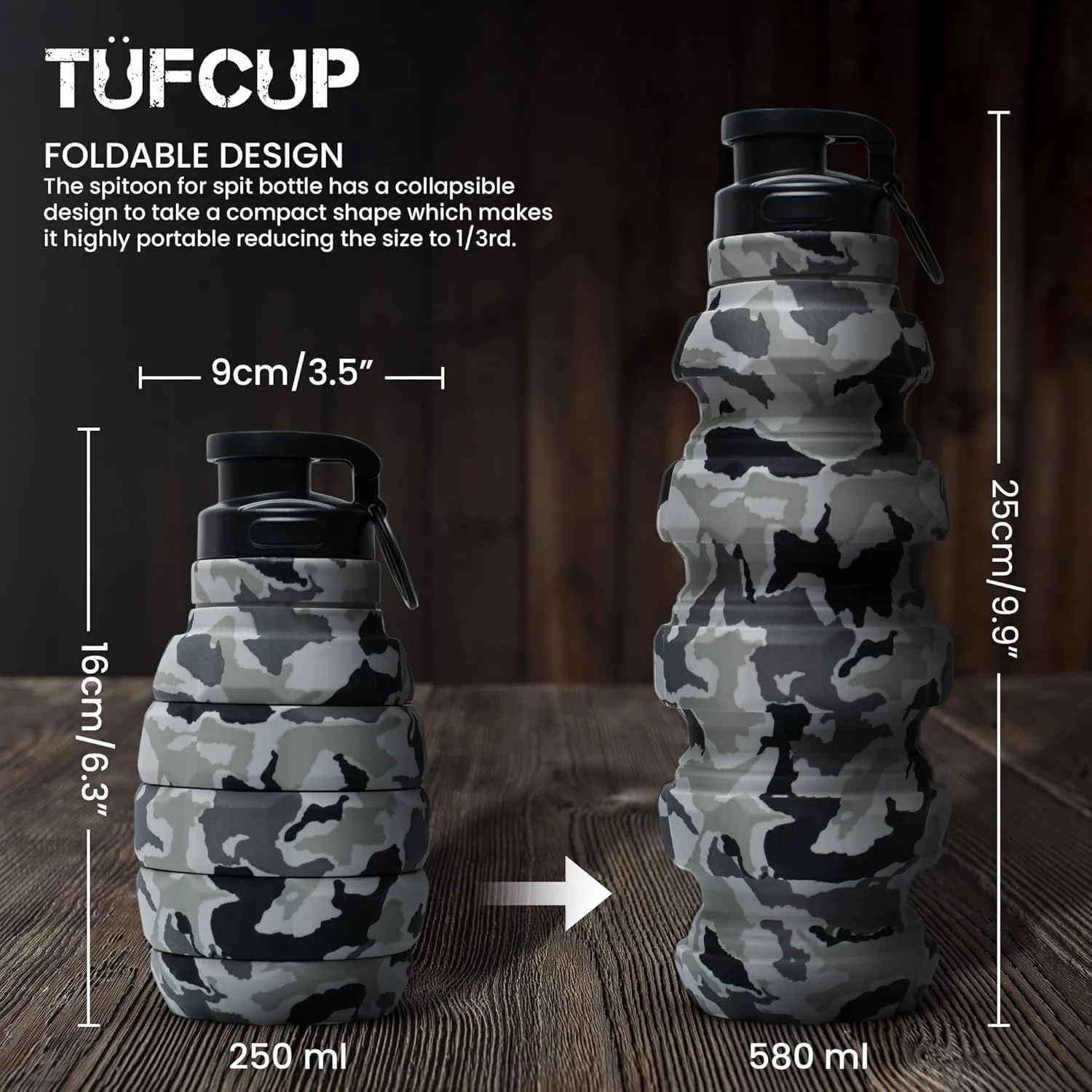 Spit Cup Spittoon for Chewing, Portable Reusable Spit Dipping Cup with Lid, Collapsible Spill Resistant Leak Proof Silicone Body Travel Spitter