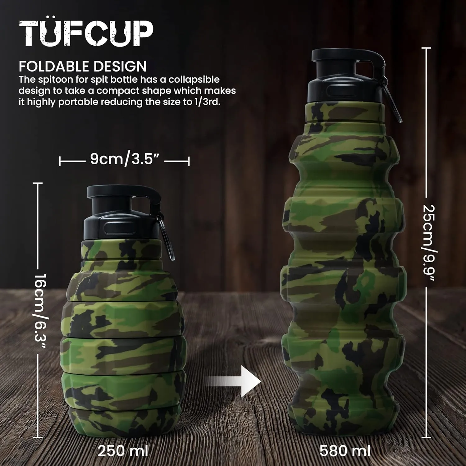 Spit Cup Spittoon for Chewing, Portable Reusable Spit Dipping Cup with Lid, Collapsible Spill Resistant Leak Proof Silicone Body Travel Spitter