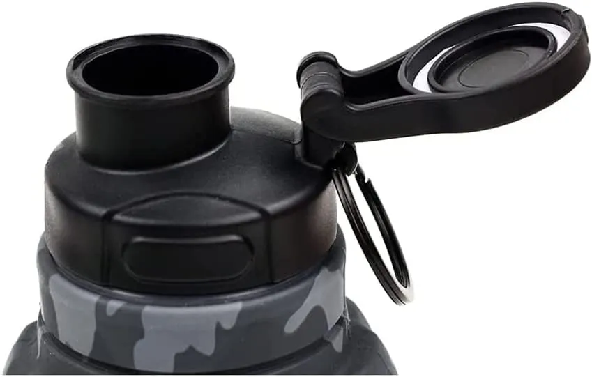 Spit Cup Spittoon for Chewing, Portable Reusable Spit Dipping Cup with Lid, Collapsible Spill Resistant Leak Proof Silicone Body Travel Spitter