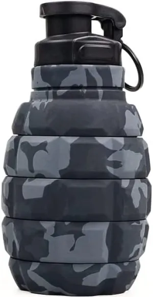 Spit Cup Spittoon for Chewing, Portable Reusable Spit Dipping Cup with Lid, Collapsible Spill Resistant Leak Proof Silicone Body Travel Spitter