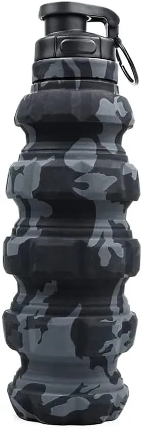 Spit Cup Spittoon for Chewing, Portable Reusable Spit Dipping Cup with Lid, Collapsible Spill Resistant Leak Proof Silicone Body Travel Spitter