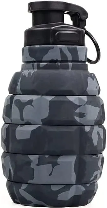 Spit Cup Spittoon for Chewing, Portable Reusable Spit Dipping Cup with Lid, Collapsible Spill Resistant Leak Proof Silicone Body Travel Spitter