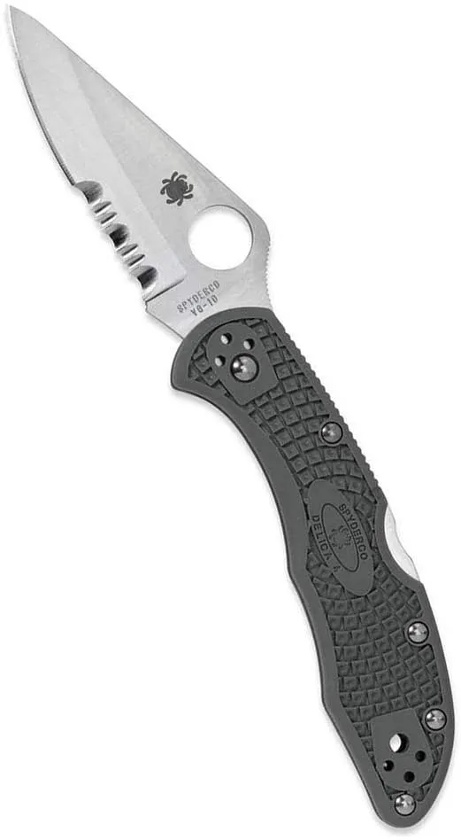 Spyderco Delica 4 FRN Foliage Green 2.9" VG-10 Folding Pocket Knife (C11PSFG)