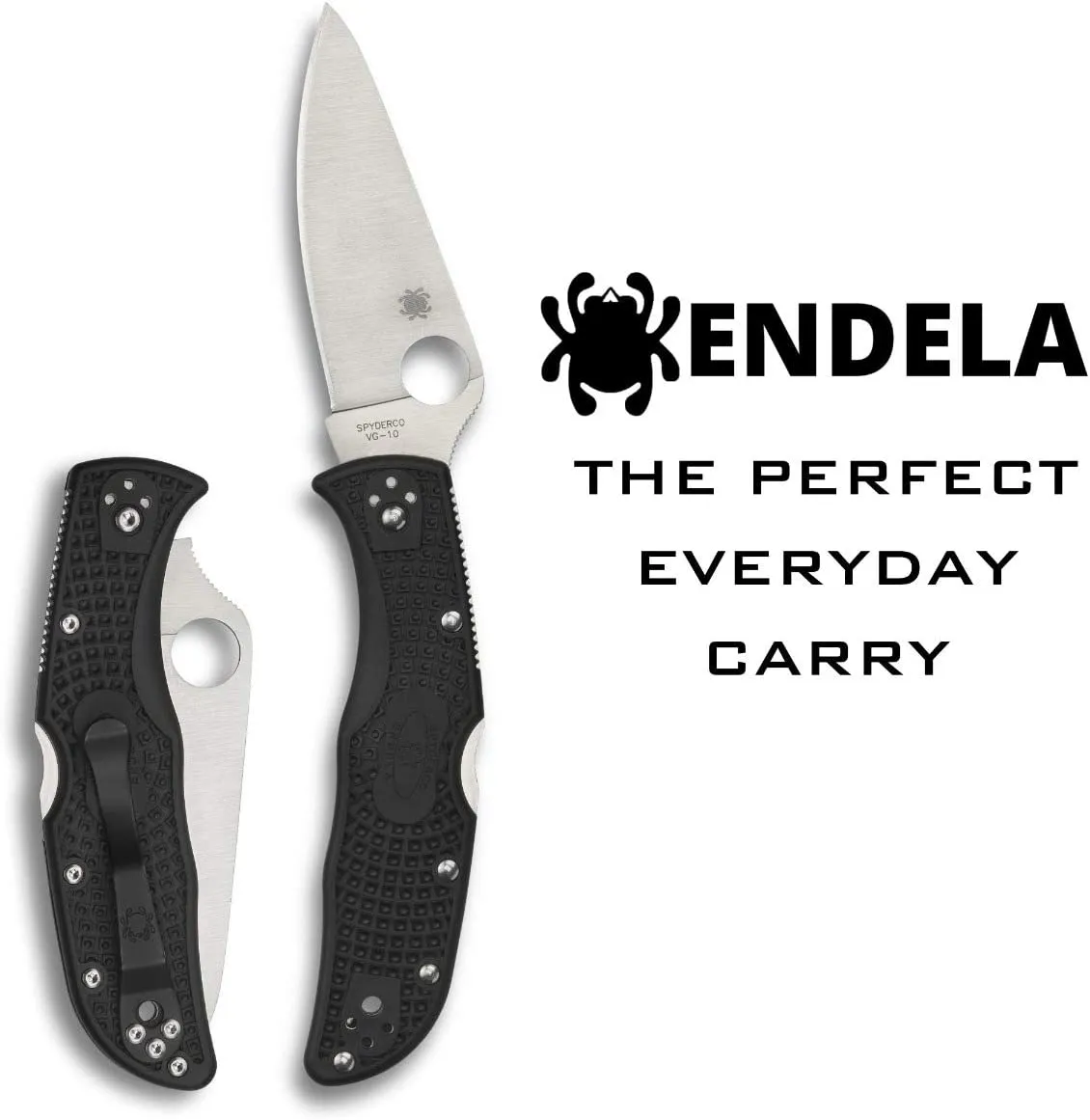 Spyderco Endela Lightweight PlainEdge Folding Knife with 3.41" VG-10 Stainless Steel Blade