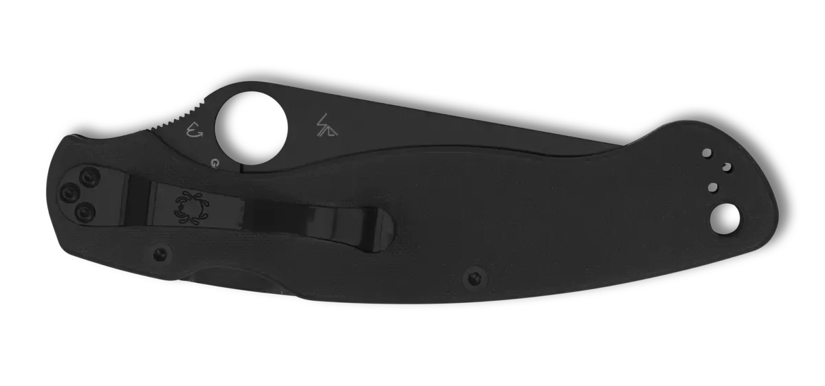 Spyderco Military 2 4" Black G-10 CombinationEdge Pocket Folding Knife (C36GPSBK2)