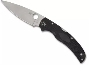 Spyderco Native Chief Black Lightweight Plain Folding 4.02" Pocket Knife (C244PBK)