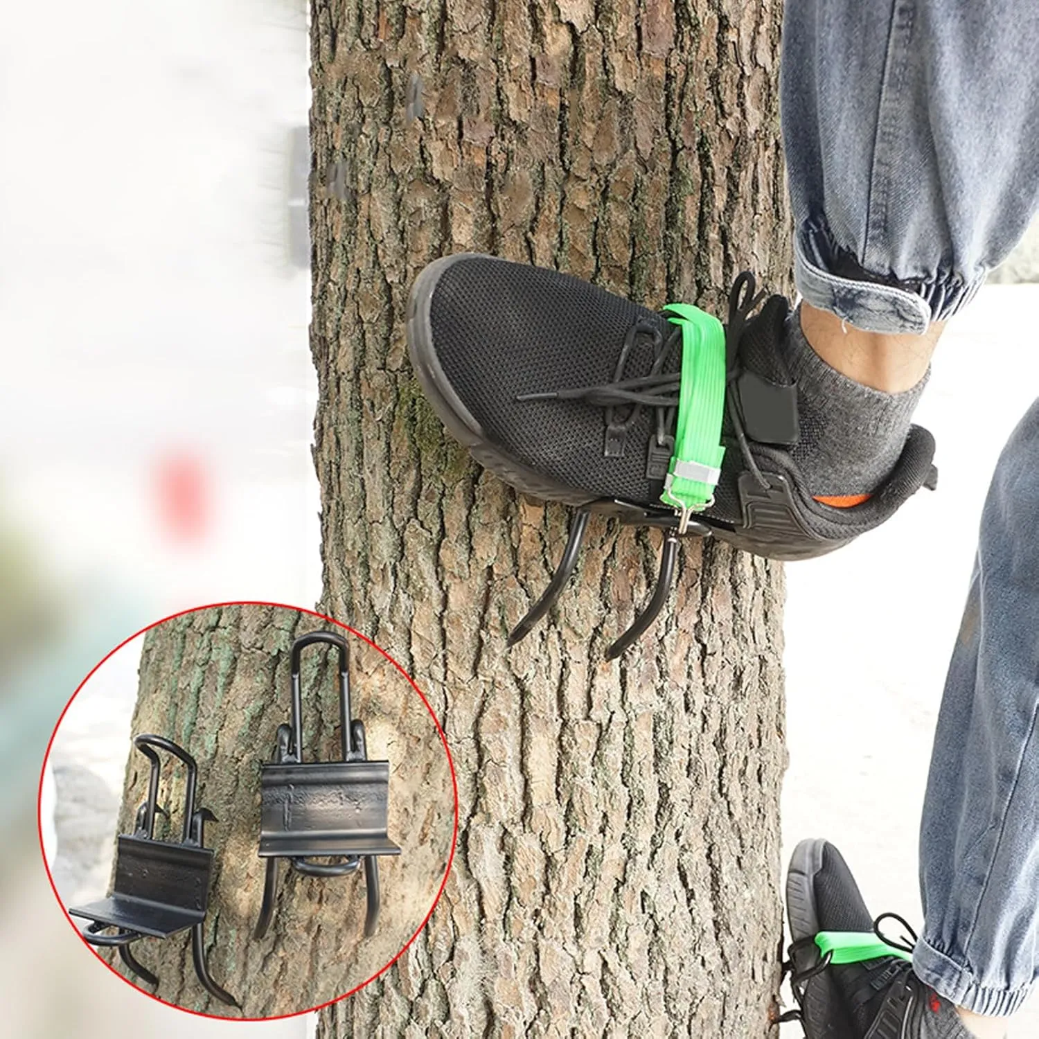 Stainless Steel Climbing Tree Shoe Simple Use Picking Fruit Observation Poles Climbing Spikes Tree Climbing Tool