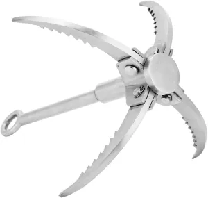 Stainless Steel Folding Grappling Hook Rock Climbing Claw Survival Tool